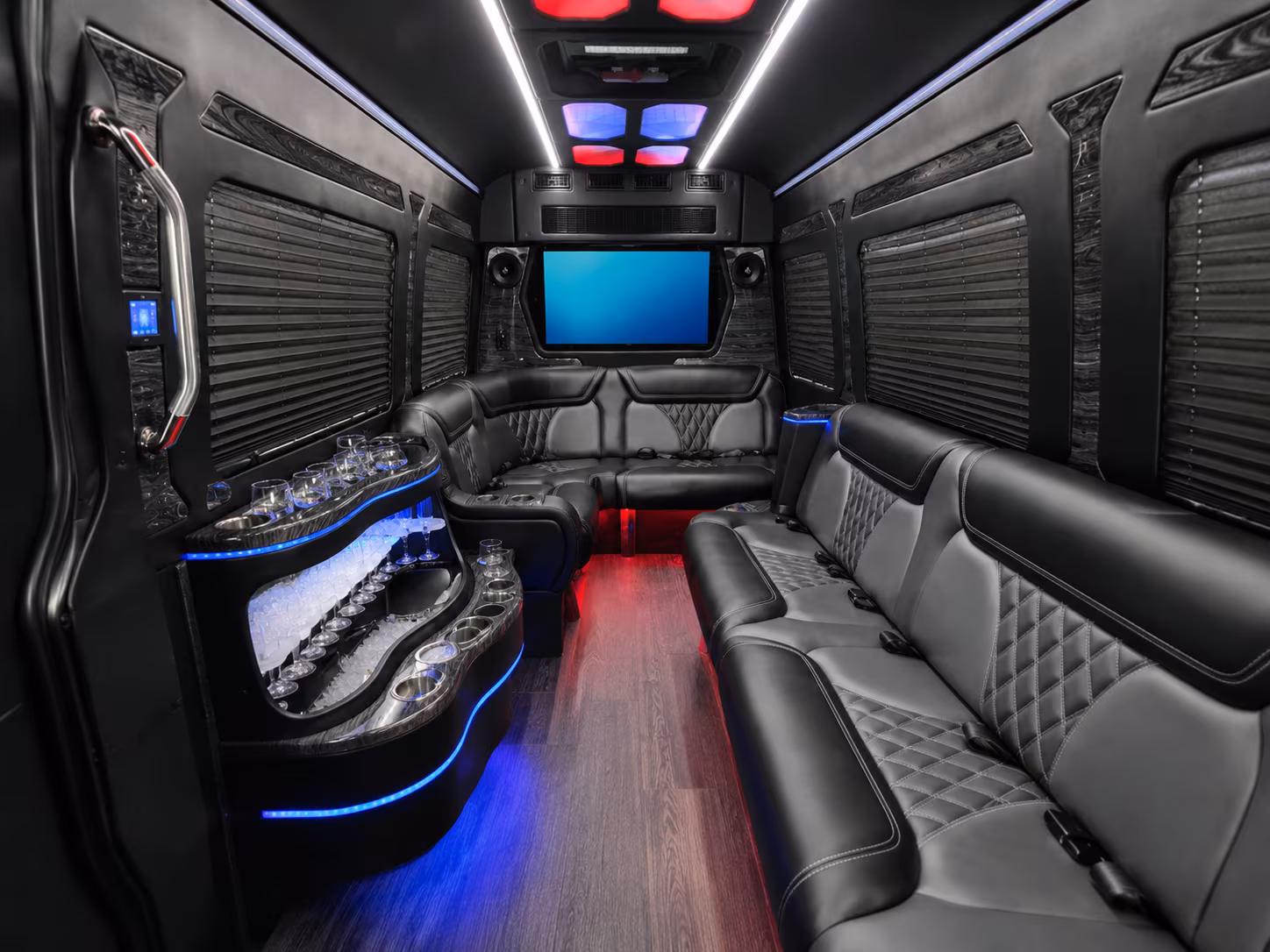 jonesboro 30 passenger party bus inside
